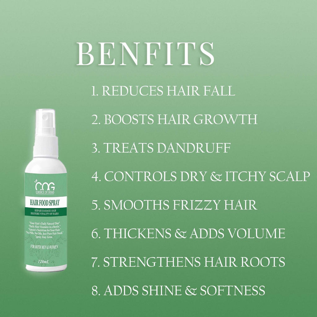 Pakistan’s First Hair Food Spray | Stops Hair Fall, Dandruff & Boosts Fast Hair Growth