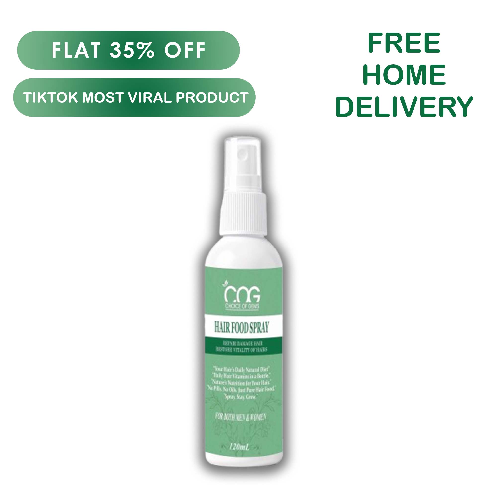 Pakistan’s First Hair Food Spray | Stops Hair Fall, Dandruff & Boosts Fast Hair Growth